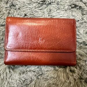 Vera Pelle Italy Leather Wallet Vintage Tan